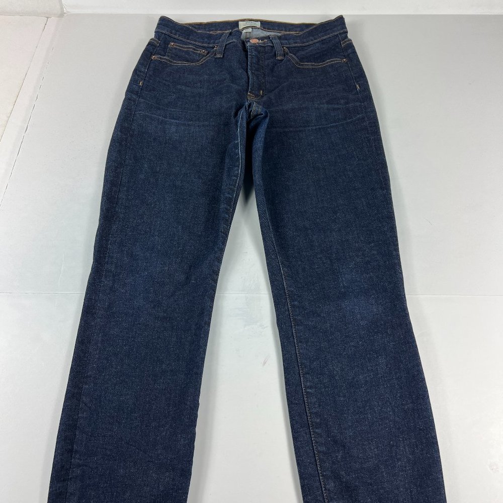 J. Crew Jeans Women's 27 Toothpick Skinny Cropped Dark Blue Stretch Denim Pants